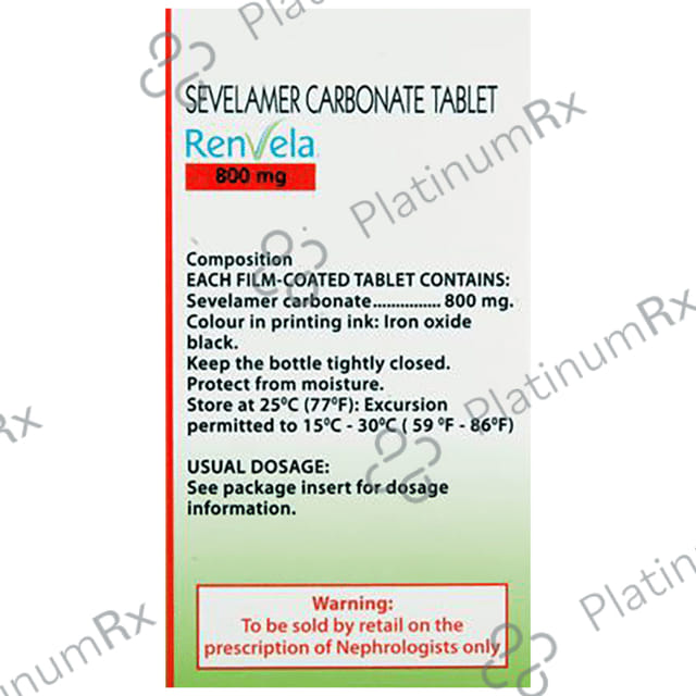 Renvela 800mg Tablet