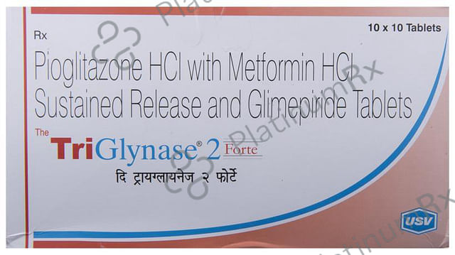 Triglynase Forte 2/1000/15mg Tablet SR 10s