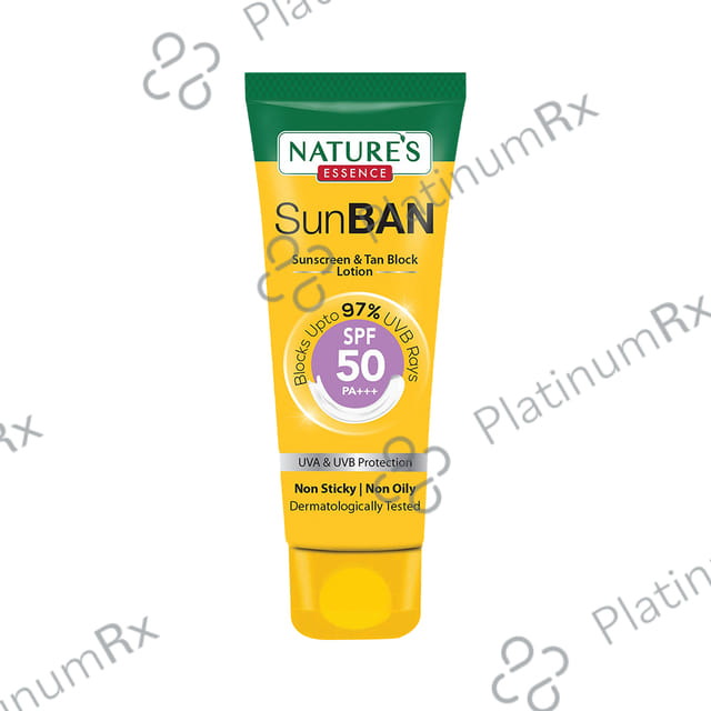 Nature's Essence Sunban Sunscreen & Tan Block SPF 50 PA+++ Lotion 30 ml