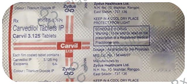 Carvil 3.125mg Tablet 10s