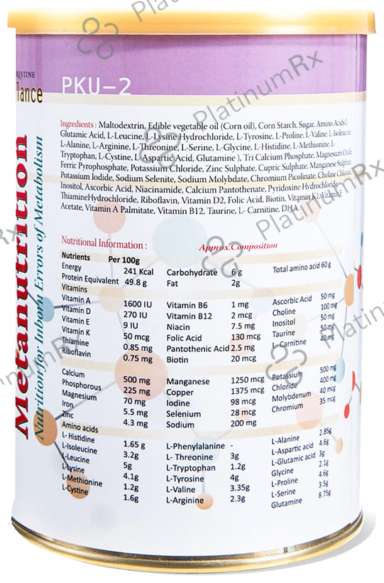 Pristine Balance Metanutrition PKU 2 (3 Years & Above) for Metabolism - Flavour Powder Vanilla