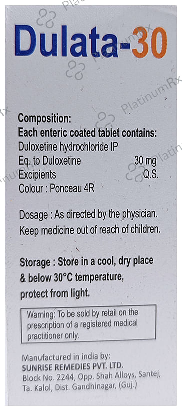 Dulata 30mg Tablet
