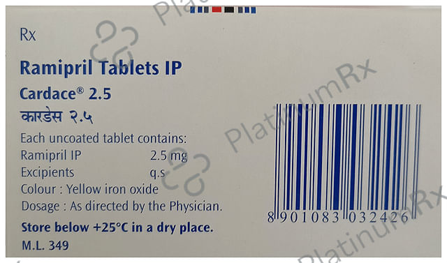 Cardace 2.5mg Tablet 15s