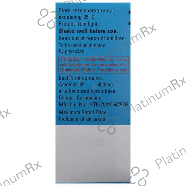 Zovirax 400mg Oral Suspension 100ml