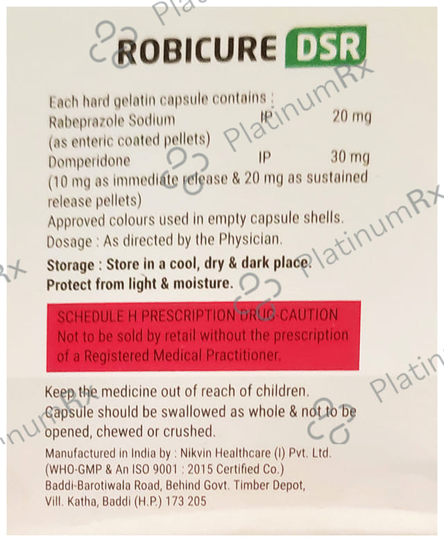 Robicure D 30mg/20mg Capsule SR
