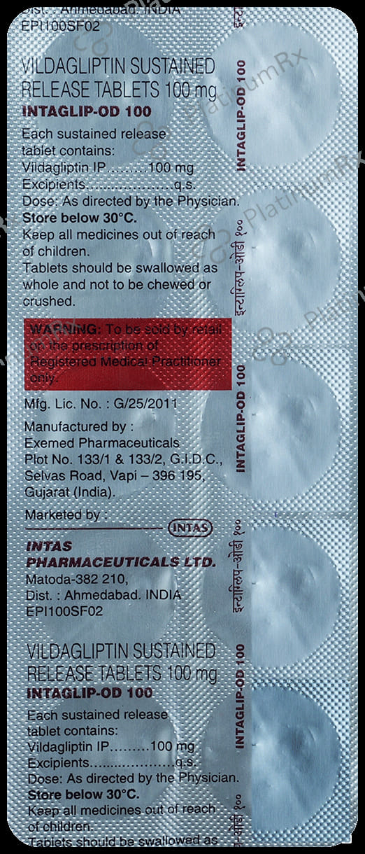 Intaglip OD 100 Tablet SR