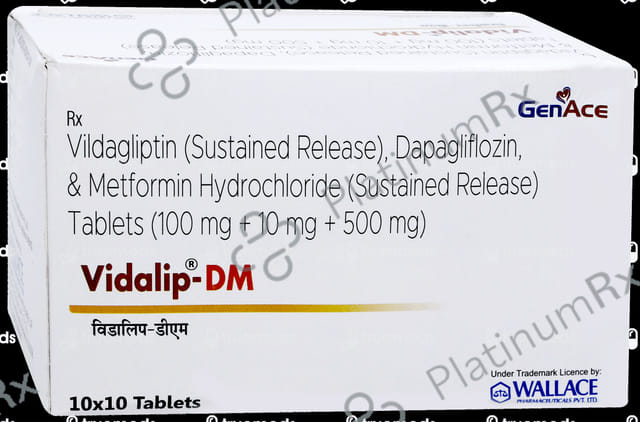 Vidalip DM 10/500/100mg Tablet SR 10s