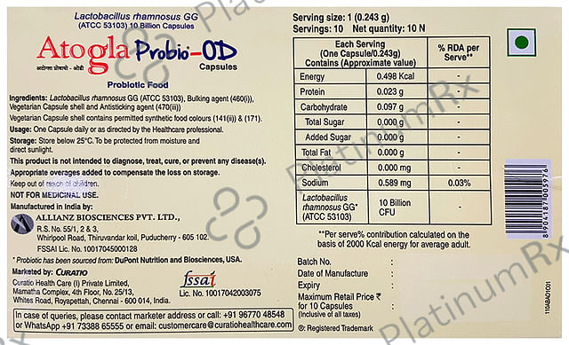 Atogla Probio OD 10B Capsule 10s