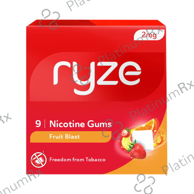 Ryze Nicotine Gums 2mg (9 Each) Fruit Blast