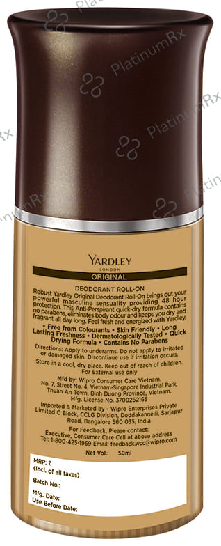 Yardley London Deodorant Roll-on Original