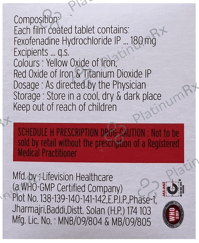 Fextay 180mg Tablet 10s