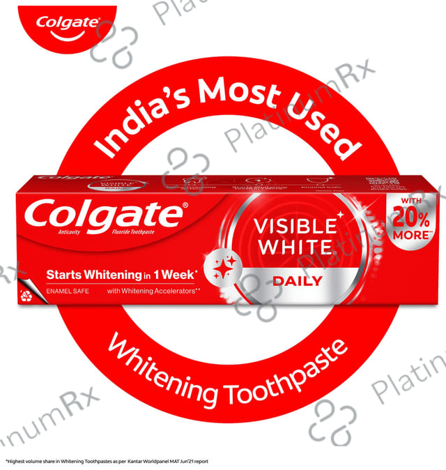 Colgate Visible White Teeth Whitening Fluoride Toothpaste 50gm