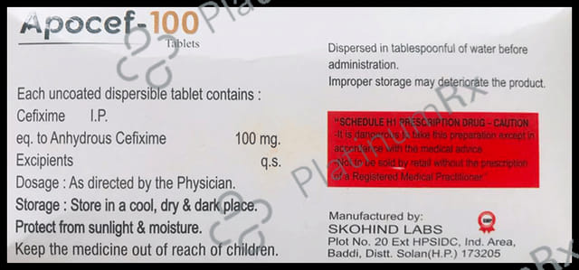 Apocef 100 Tablet DT