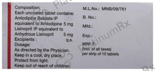 Amlosafe LS 5/5mg Tablet 10s