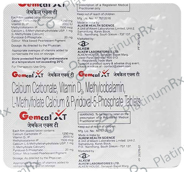 Gemcal XT Tablet 15s