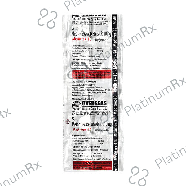 Meditrex 10mg Tablet 4s