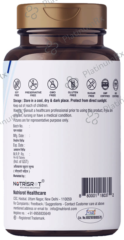 Nutrisrot Calcium Jr Kids Chewable Tablet with Vitamin D3 & K2 7