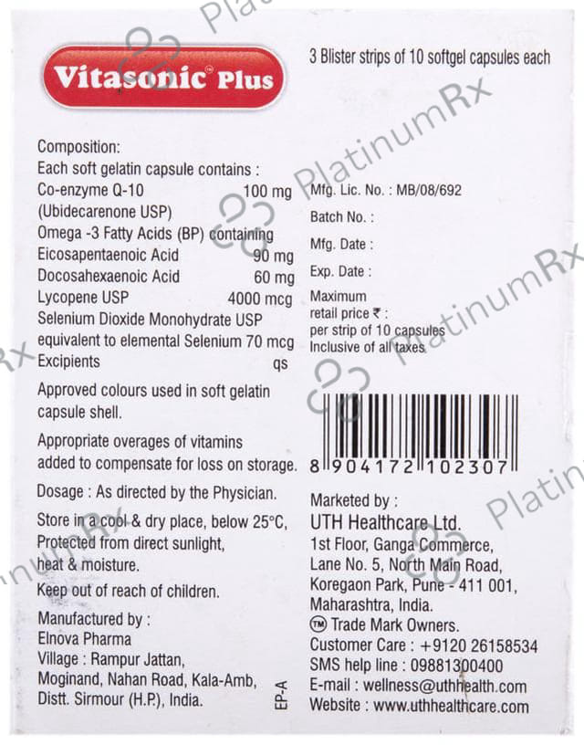 Vitasonic Plus Capsule 10 Capsule