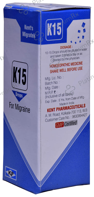 Kent's K15 Migraine Oral Drops