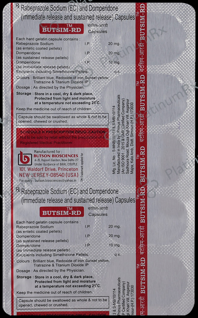 Butsim RD 30mg/20mg Capsule