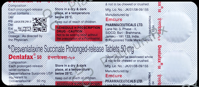 Denlafax 50mg PR Tablet 10s