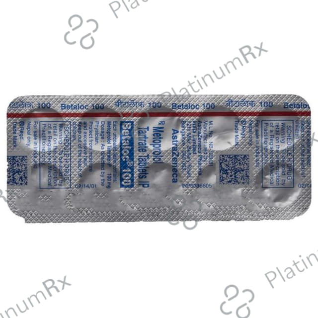 Betaloc 100mg Tablet 10s