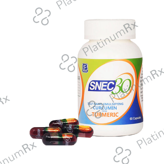 Snec 30 Liquid Turmeric Curcumin Capsule US Patent - Supports Joint, Heart & Brain Health 60 capsules