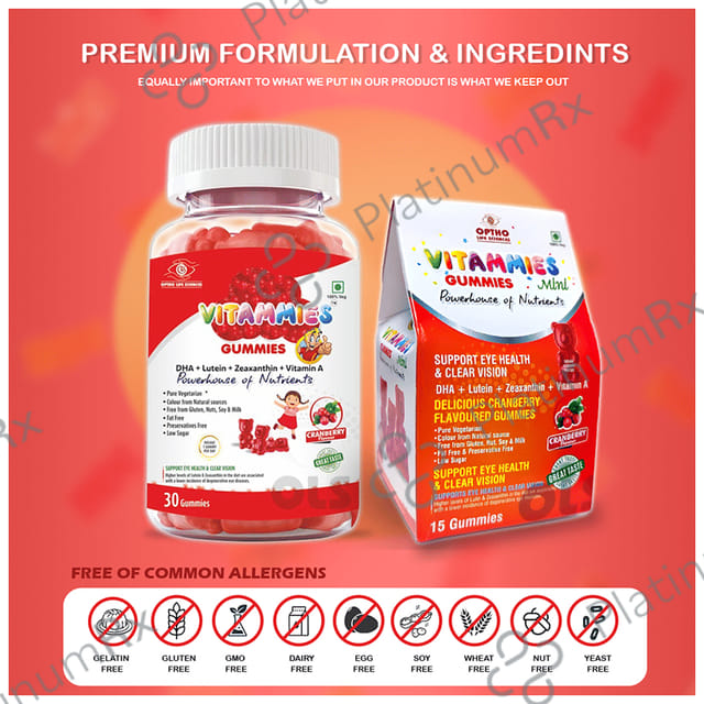 Optho Life Science Vitammies Gummies Cranberry