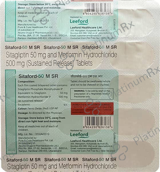 Sitaford M 50/500mg Tablet SR 15s