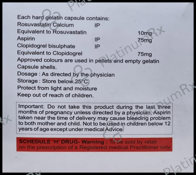 Rozula Gold 10/75/75mg Capsule 10s