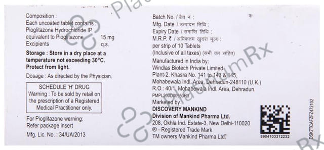 Piokind 15mg Tablet 10s