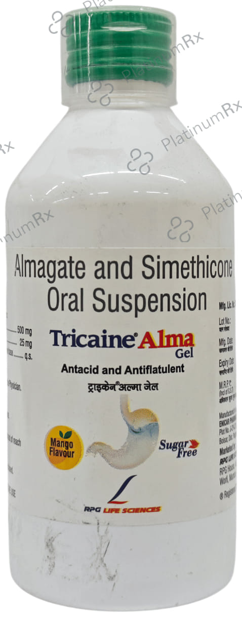 Tricaine Alma 500/25mg Mango Oral Suspension 200ml