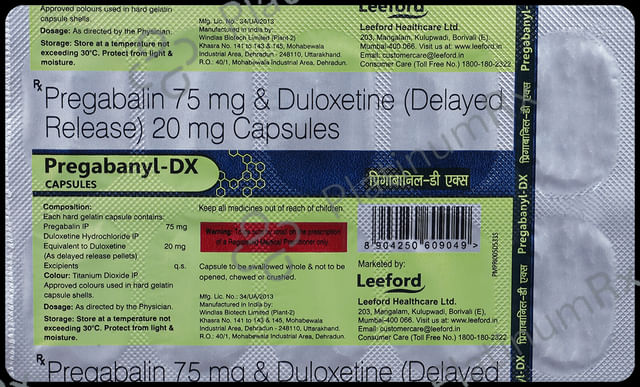 Pregabanyl DX 75mg/20mg Capsule