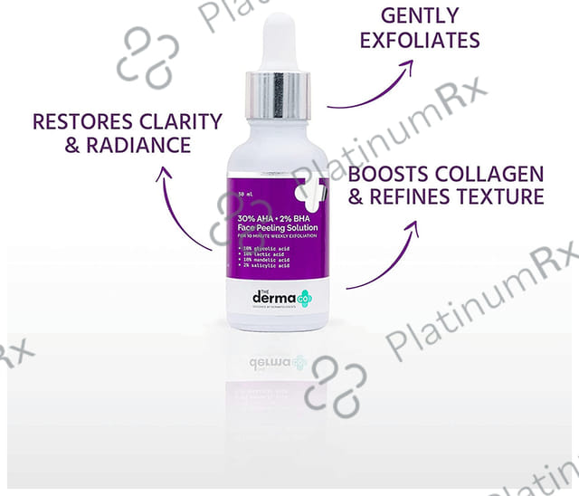 The Derma Co 30% AHA+2% BHA Peeling Solution - For 10 Minute Weekly Exfoliation