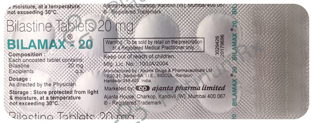 Bilamax 20mg Tablet