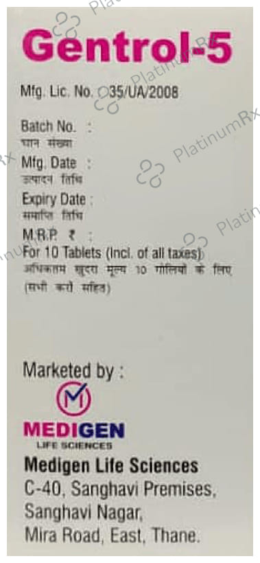 Gentrol 5 Tablet ER