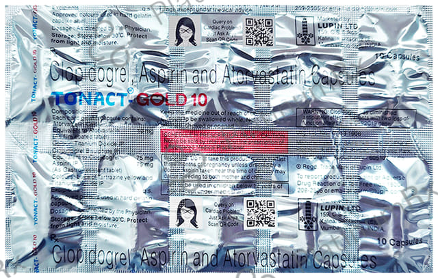 Tonact Gold 10/75/75mg Capsule 10s
