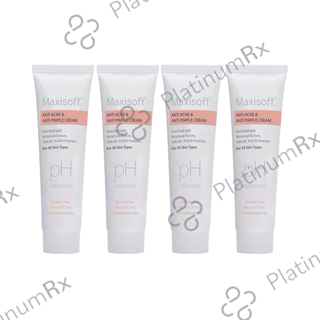 Maxisoft PH Balanced Anti Acne & Anti Pimple Cream (25gm Each) 4 Tubes