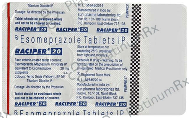 Raciper 20mg Tablet 15s