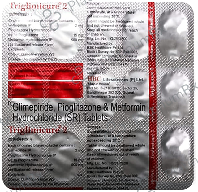 Triglimicure 2/500/15mg Tablet SR 15s