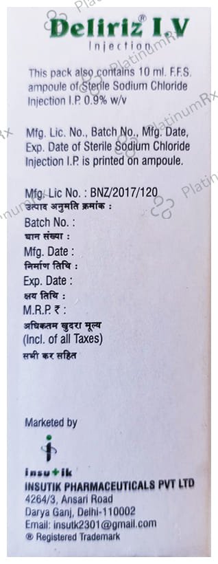Deliriz I.V Injection