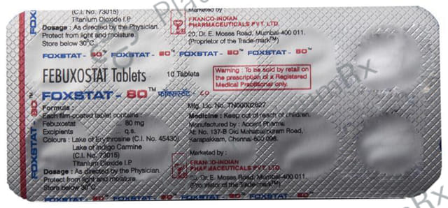 Foxstat 80mg Tablet 10s