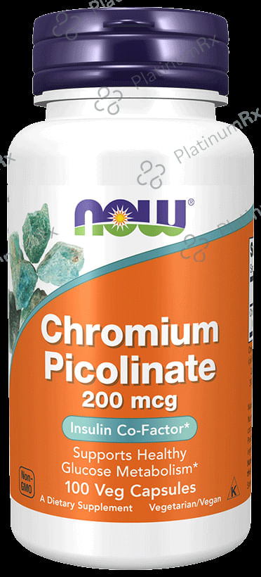 Now Foods Chromium Picolinate 200mcg - For Healthy Glucose Metabolism - Capsule