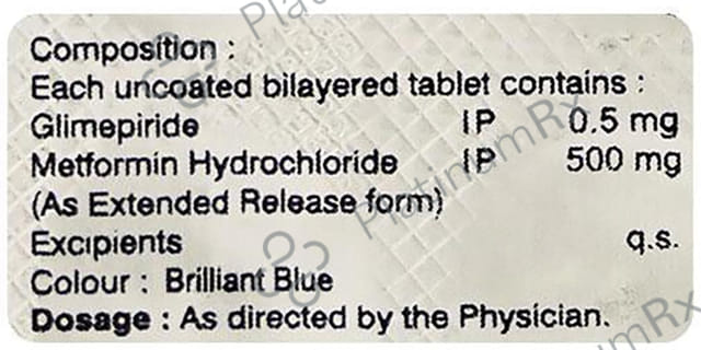 Dayglim M 0.5mg/500mg Tablet ER