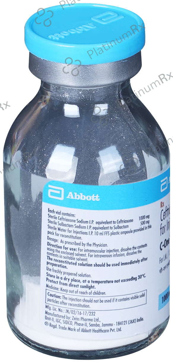 C One SB 1000/500mg Injection (WFI) 1s