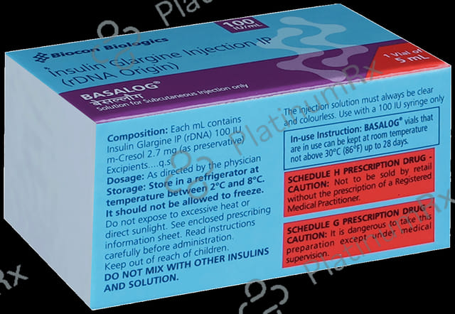 Basalog 100IU Vial Solution For Injection 5ml