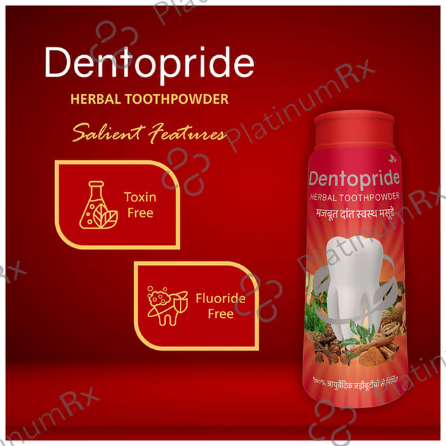 Dentopride Herbal Toothpowder (100gm Each) 1 Bottle
