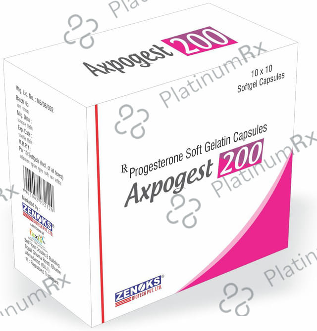Axpogest 200 Soft Gelatin Capsule