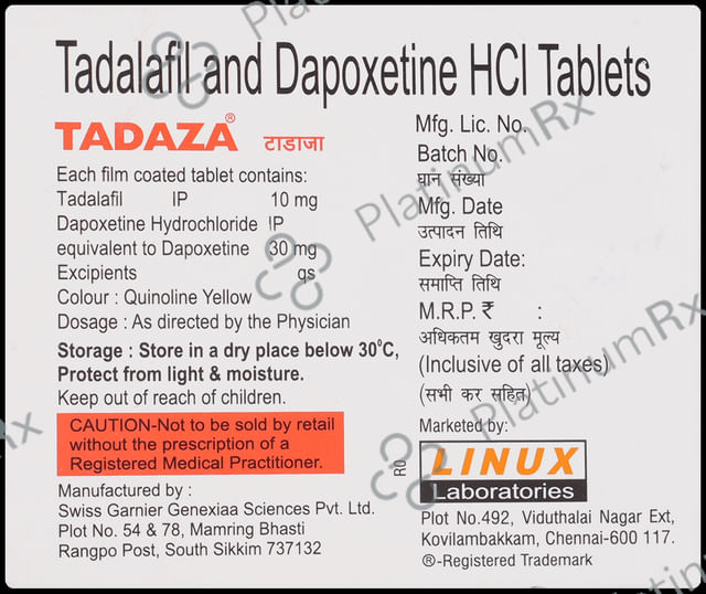 Tadaza 10mg/30mg Tablet
