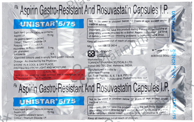 Unistar 5/75mg Capsule 10s